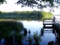 Den nye infrastruktur i Naturpark Åmosen tilbyder de besøgende en tur gennem hele Danmarkshistorien fra stenalder over vikingetid og middelalder frem til nutiden. Foto: Formidlingscenter Fugledegård