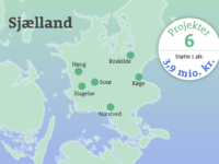 De 41 projekter grønne mødesteder fordeler sig over hele landet. Seks af dem ligger i Region Sjælland.